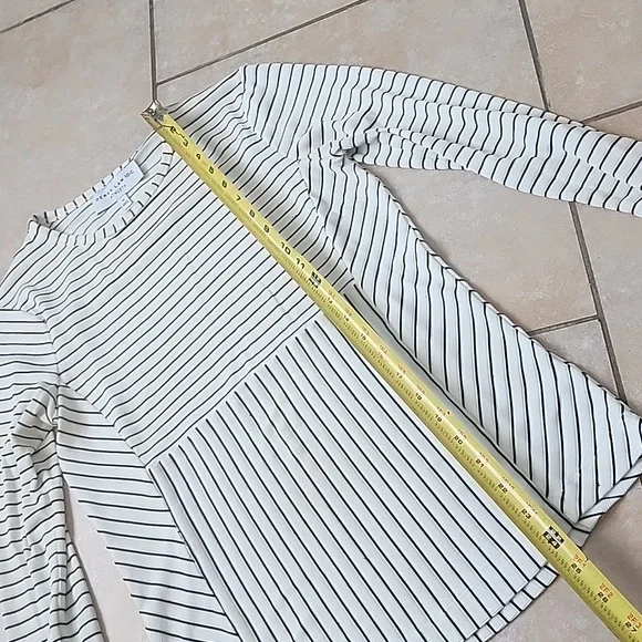 Derek Lam Black and Cream Striped Top - Picture 5 of 10